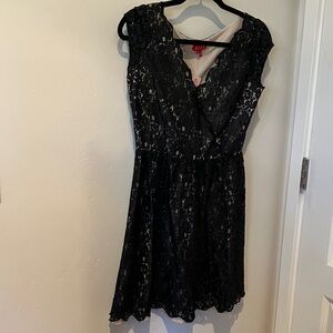 Elle Black Lace Mini Dress